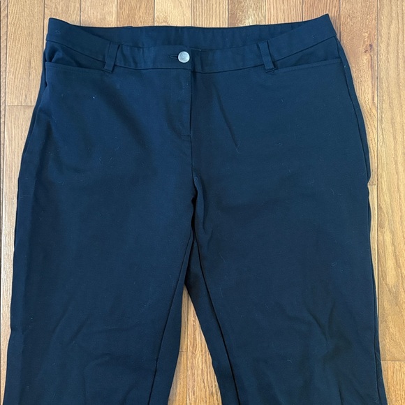 Eileen Fisher Black Dress Pants Size Large Petite Stretchy Trousers - Picture 2 of 4